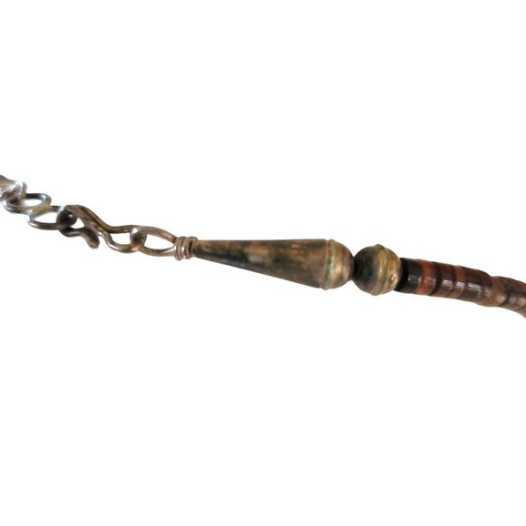 Vintage Turquoise Nugget and Fine Heishi Necklace - Picture 9 of 9